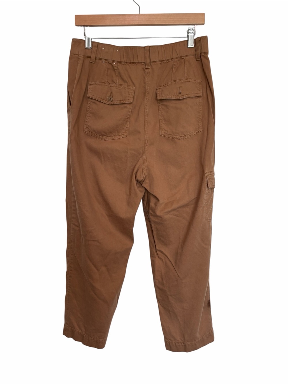Talbots Women's relaxed fit Cargo Pants in Brown elastic back - Picture 2 of 6